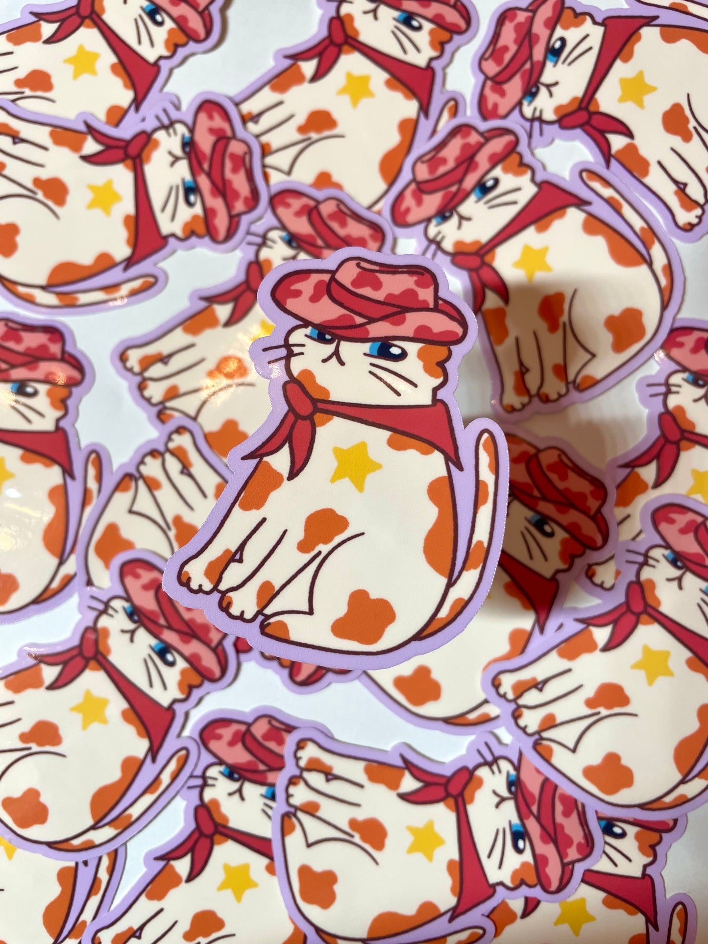 Cowgirl Cat Sticker