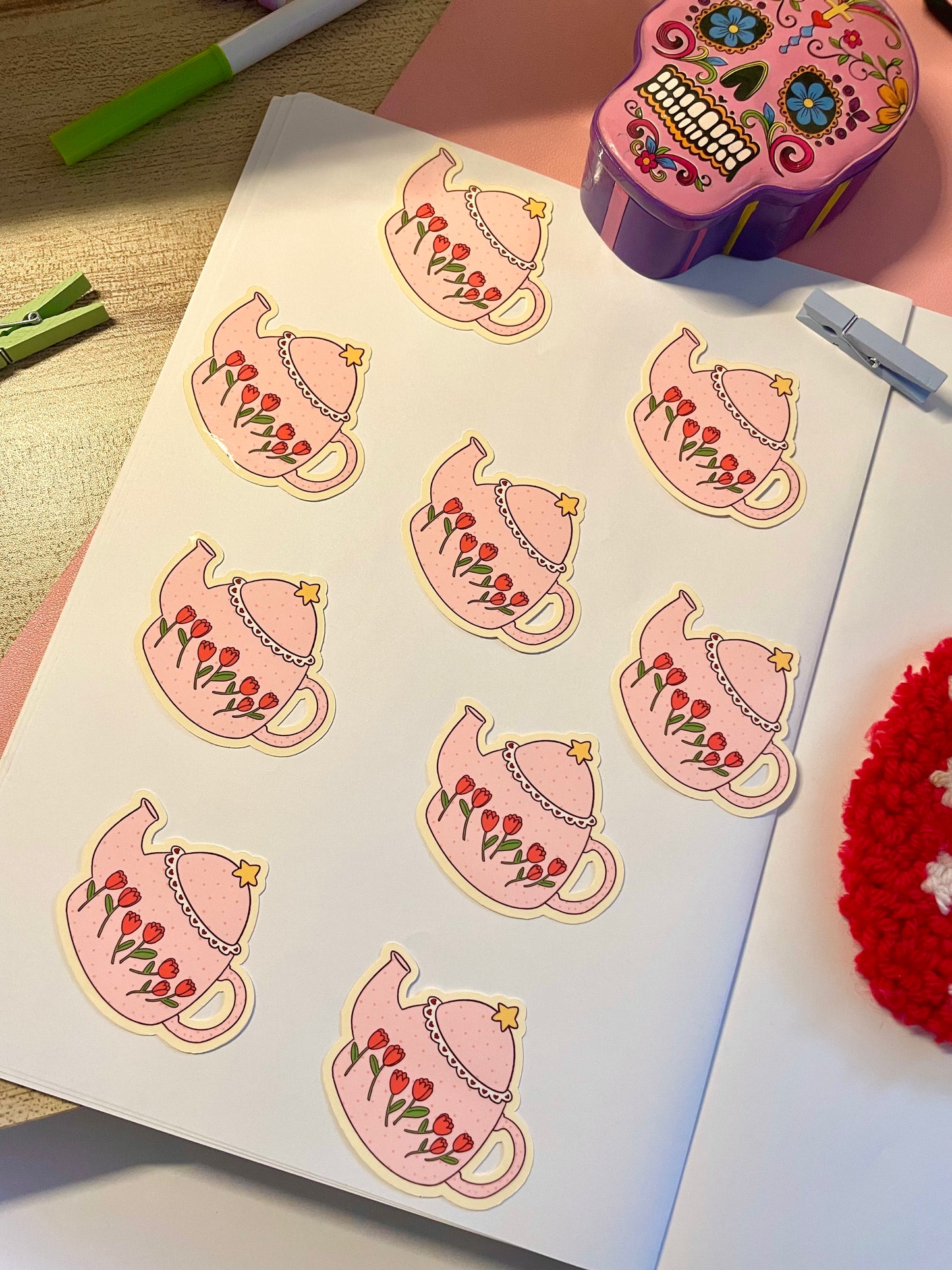Tulip Teapot Sticker