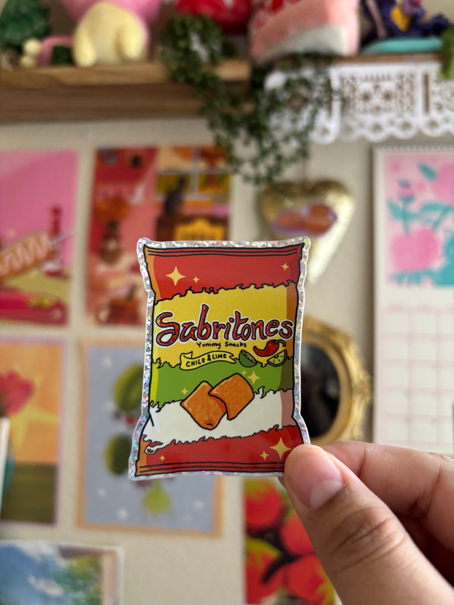 Sabritoneees Glitter Sticker