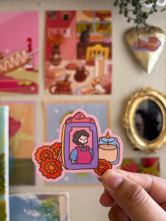 Picture Frame Sticker (Dia de Los Muertos)